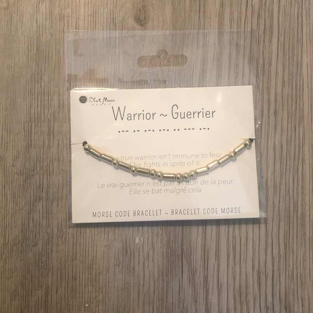 Blue Moon Beads Morse Code Bracelet - Warrior